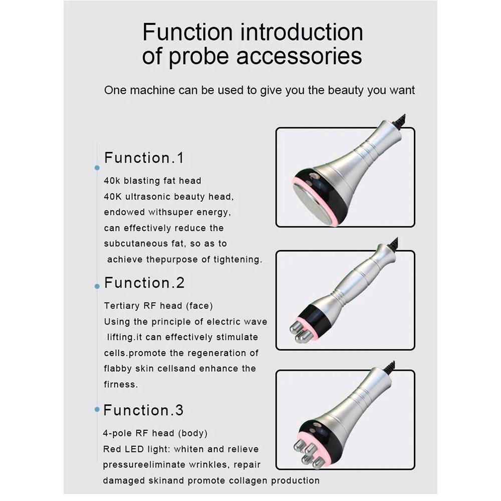 Многополярный Ультразвуковой RF Аппарат для Ухода за Телом Лица и Тела Подтяжка Кожи Контуринг Тела Домашний Косметологический Прибор