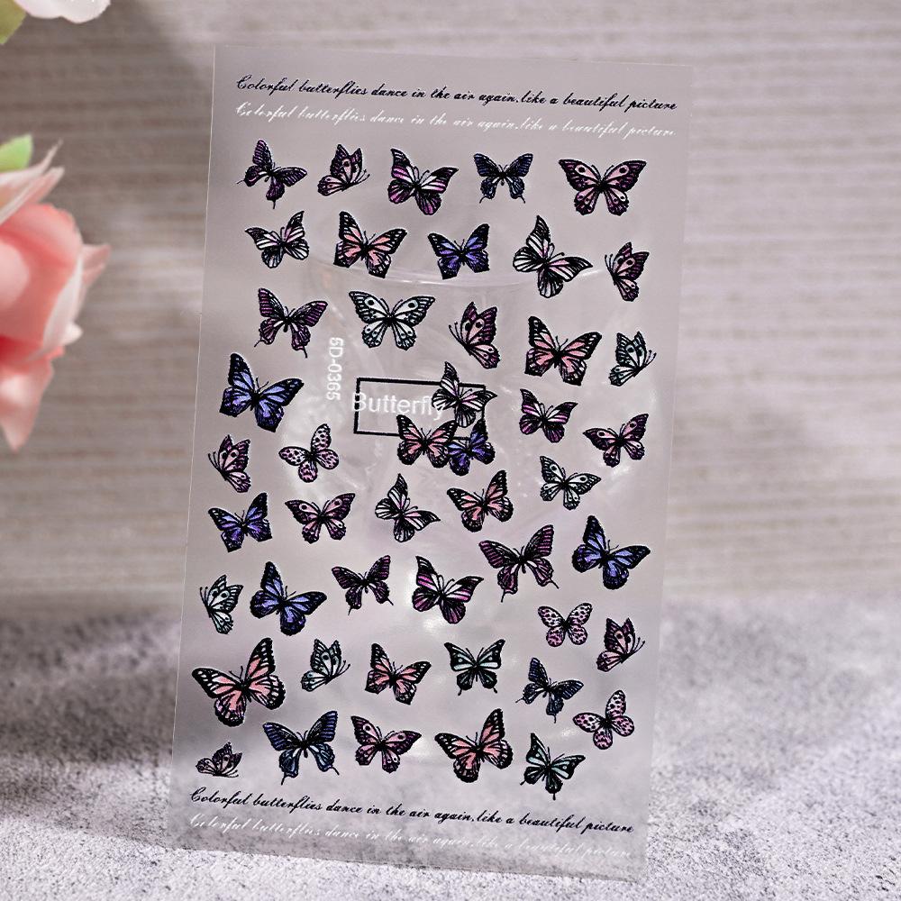 Рельефная наклейка для маникюра «Роза», 5D, трехмерная декоративная деталь для ногтей, наклейка для ногтей для девочек