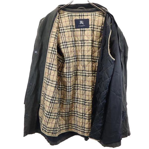 Burberry Sanyo Shokai Сделано в Японии Пальто с подкладкой из искусственной кожи Стеганая спинка Мужское Б/у