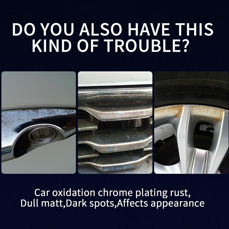 Очиститель хрома, средство для удаления ржавчины, средство для удаления пятен ржавчины, спрей для удаления ржавчины с хрома, водостойкое средство для ухода за внешней поверхностью автомобиля, 120 мл