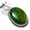 Подвеска из стерлингового серебра 925 пробы с натуральным зеленым лабрадоритом 2,05 дюйма j2i85