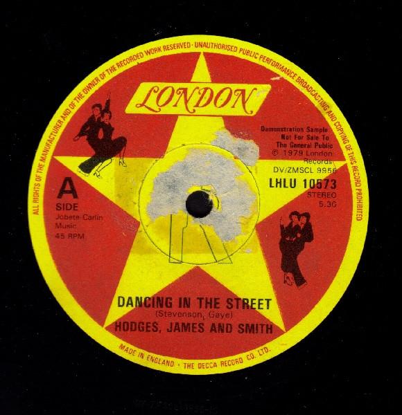12-дюймовая пластинка HODGES JAMES SMITH Dancing In The Street LHLU10573 London Records 1979 UK SoulFunk Б/у