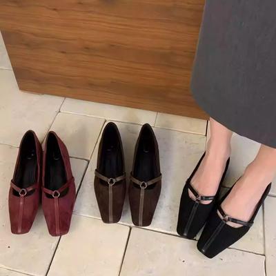 Мода Байламос Осень Женские Балетки Модная Пряжка Мягкая Подошва Балетки Женские Повседневные Слипоны Круглый Носок Лоферы Мухер