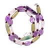 Natural Aventurine Amethyst Garnet Gemstone Smooth Beads Necklace 17" UB-4744 UB-4744