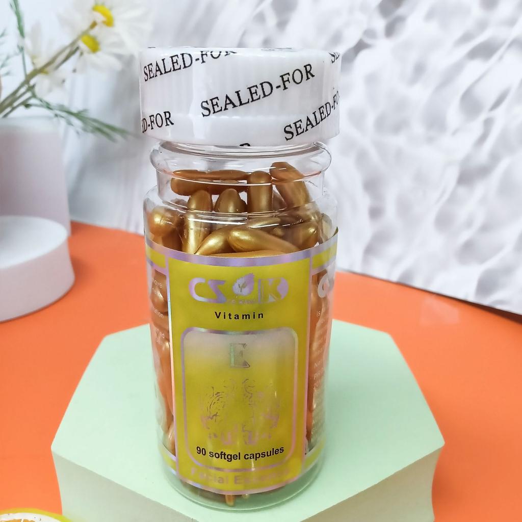 90pcs/set Vitamin E Capsule Essence Oil Collagen Essence Cream Moisturizing Diminishes/Reduces The Look or The Signs of Aging Skin Care Serum