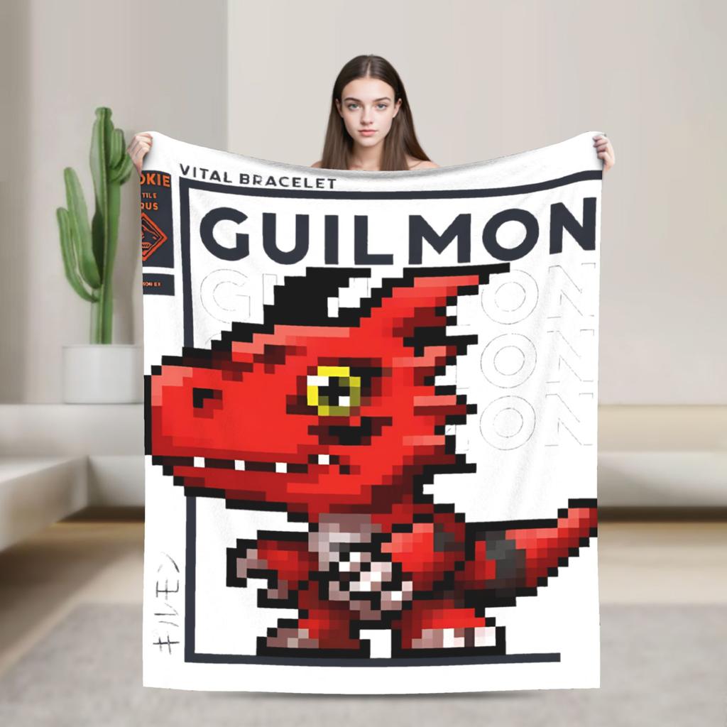 Дигимон Приключения Гатомон Фланелевые Одеяла Теплое Мягкое Постельное Белье Пледы для Гостиной Пикника Пушистое Покрывало Чехол на Диван-Кровать