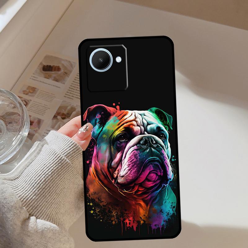 British Bulldog For Realme GT 7 Pro 5 GT 6 6T C67 C61 C55 C53 C51 C21Y C25S C75 10 11 12 13 14 Pro Plus Case