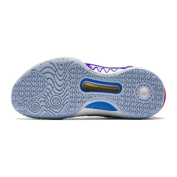 Anta Детские баскетбольные кроссовки Crazy Tide 5, модные, удобные, амортизирующие, прочные, с низким верхом, детские баскетбольные кроссовки, синие 312331101-3