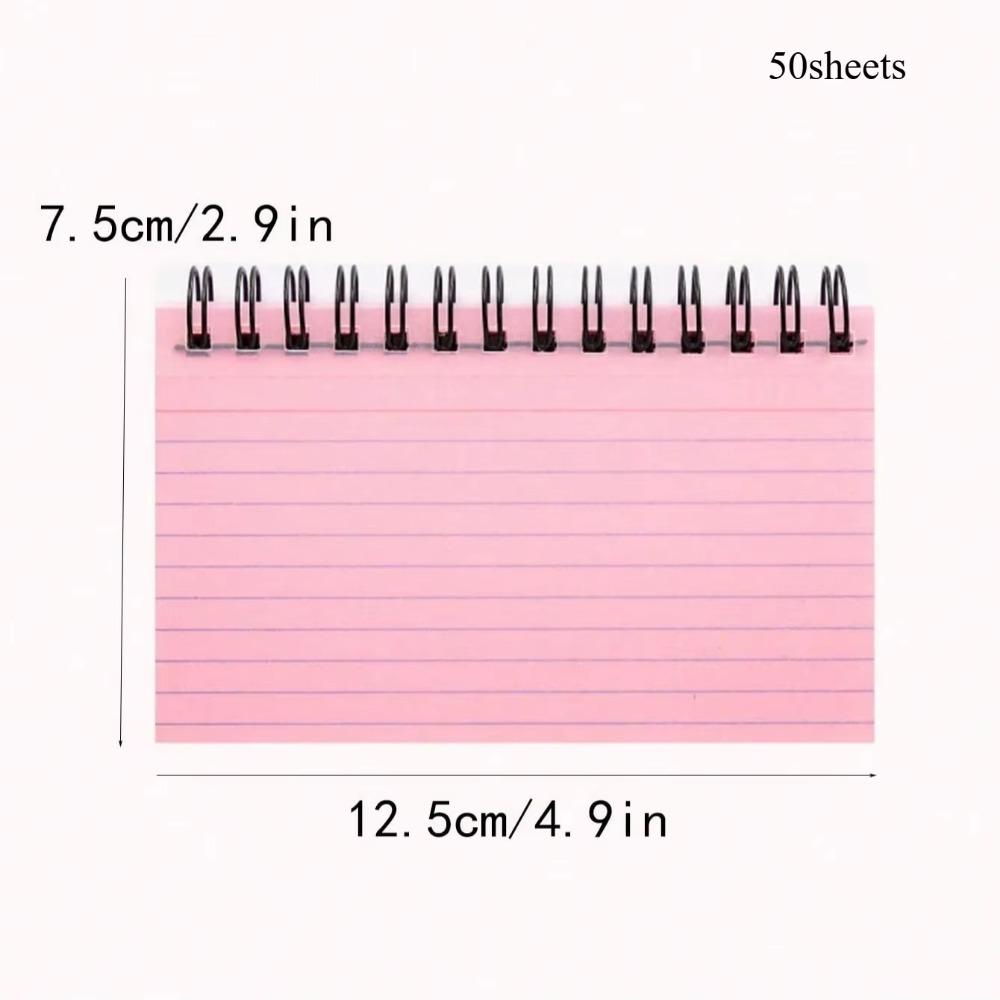 Simple Lined Spiral Notebook With Colorful Pages,Tearable Binding,Office Supplies Journal Diary Stationery Back To School