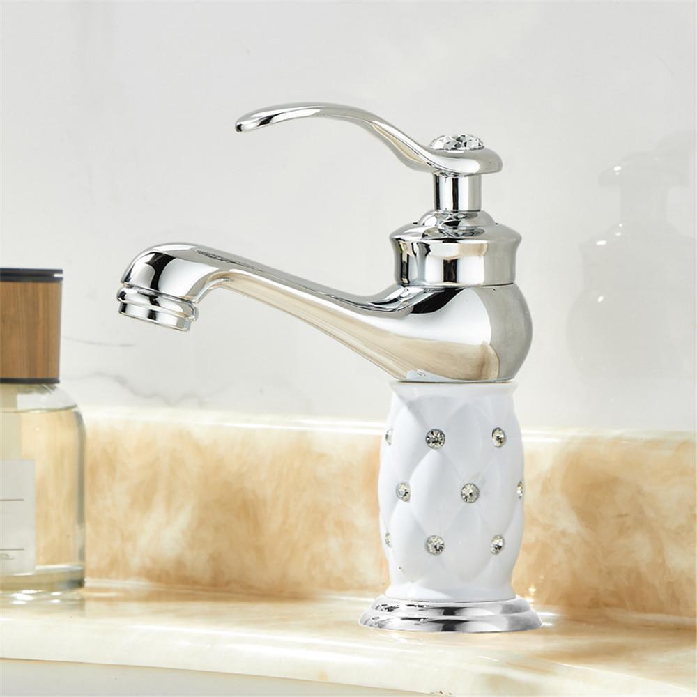 Tuqiu смеситель для ванной комнаты латунный золотой белый смеситель для раковины холодной и горячей воды кран для раковины настенный черный розово-золотой кран