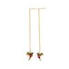 Accessories Red Mixed Zirconium Wings Bird Earrings Exquisite Light Luxury Freesia Elements