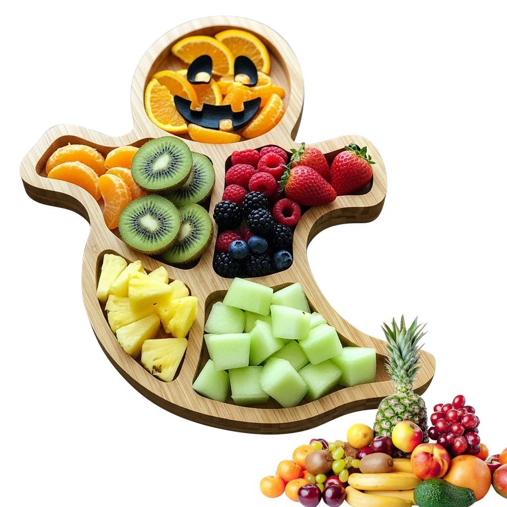Halloween Charcuterie Board Tray - Wooden Serving Platter With Spooky Designs For Parties, Cheese & Charcuterie Display, Table Centerpiece Decor