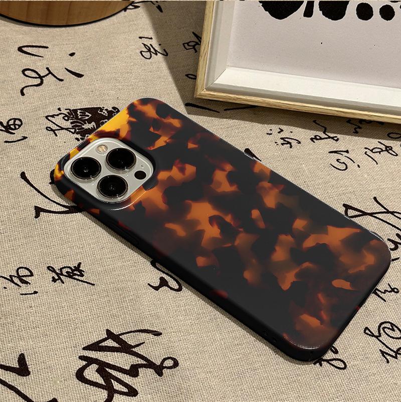 For iPhone 15 Pro Max Case Tortoiseshell Pattern Hard PC Shockproof Phone Cover