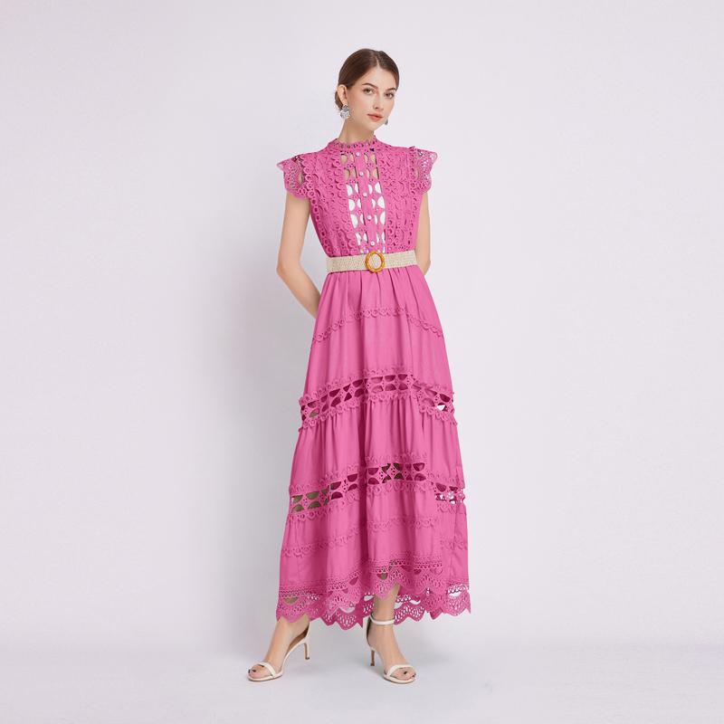 Летнее французское винтажное длинное праздничное платье макси с вышивкой и кружевом высокого качества для женщин придворные вечерние платья