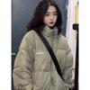 Зимняя пуховая хлопковая одежда женская короткая новая свободная большого размера утолщенная парная хлебная одежда куртка тренд