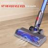 ABWR-Для Dyson V7 V8 V10 V11 V15 Пылесоса Насадка для твердого пола со светодиодной подсветкой V-образная Турбощетка с щетиной Насадка-щетка
