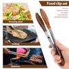 2Pcs Stainless Steel Food Tongs Meat Salad Bread Serving Clip Tong Barbecue Grill Buffet Clamp Cooking Tools Kitchen Accessories