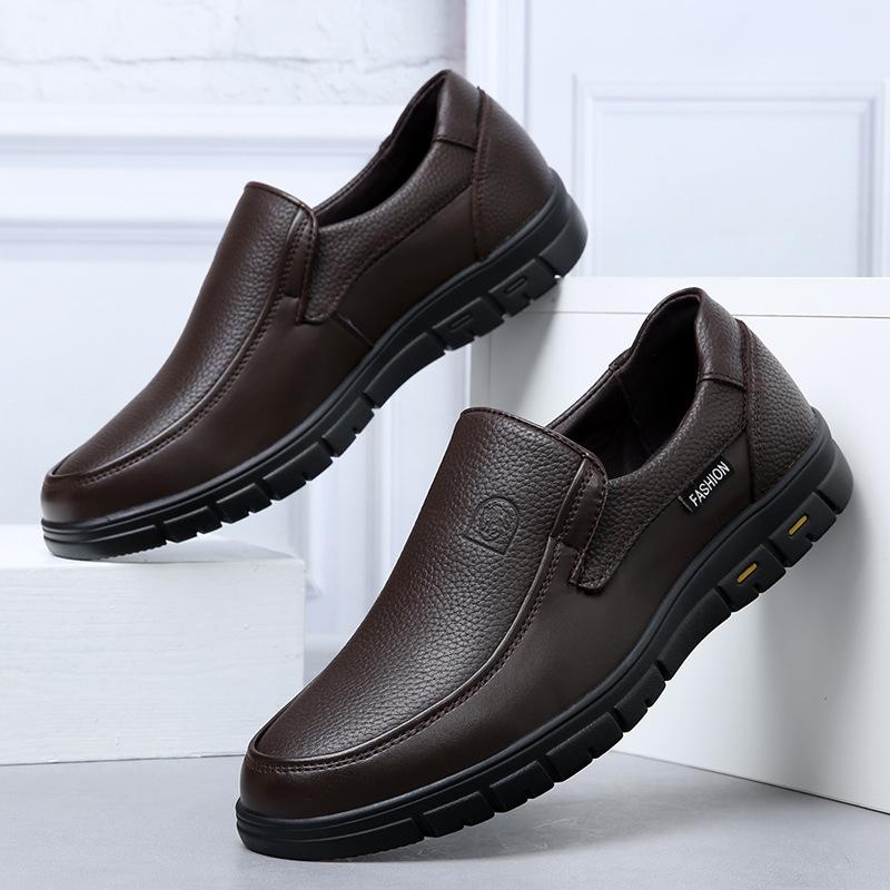 Genuine Leather Handmade Shoes Casual Shoes for Men Flat Platform Walking Shoe Outdoor Footwear Loafers Breathable Sneakers