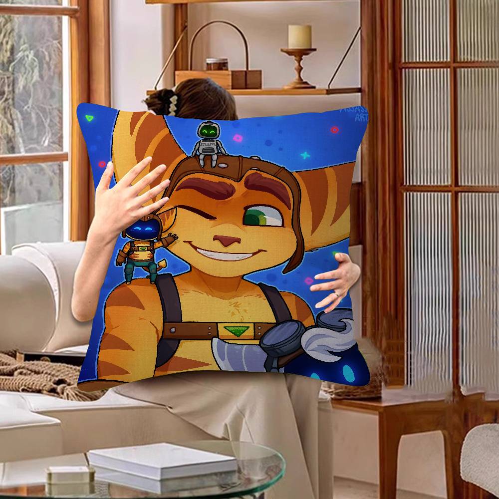 Мультяшная Наволочка с Дизайном R-Ratchet N C-Clank Клен Счастливый Осенний Урожай Декор Праздничный Декор Наволочка