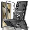 Чехол для Samsung Galaxy S25 S24 S23 Ultra S22 S21 Plus S25Edge S24FE S23FE Защита с выдвижной крышкой для камеры 360 градусов Поворотный чехол