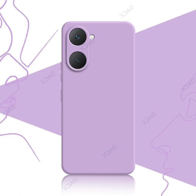 Чехлы для мобильных телефонов VIVO Y28s VIVOY28s 5G 6.56" Global 360 Soft Luxury Square Liquid Silicone Covers Водонепроницаемые сумки