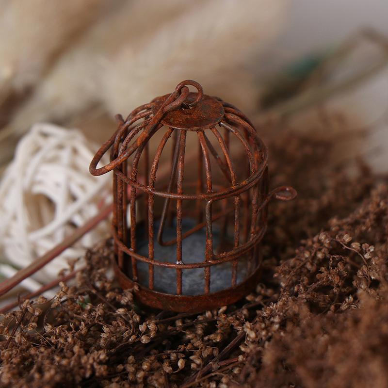 1:12 аксессуаров для кукольного домика, миниатюрная металлическая клетка для птиц, украшение для кукольного дома