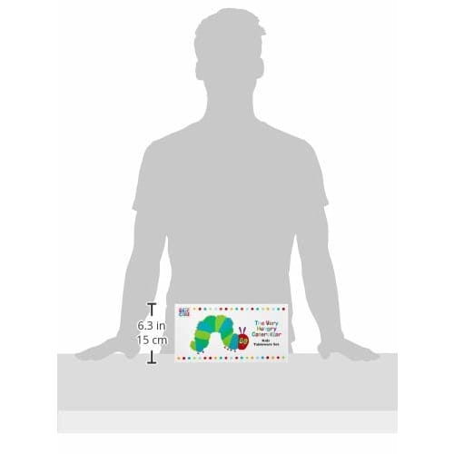 Ippinsha Children's Tableware Gift Set, Made In Japan, Microwave and Dishwasher Safe, White, Very Hungry Caterpillar Design, 807740