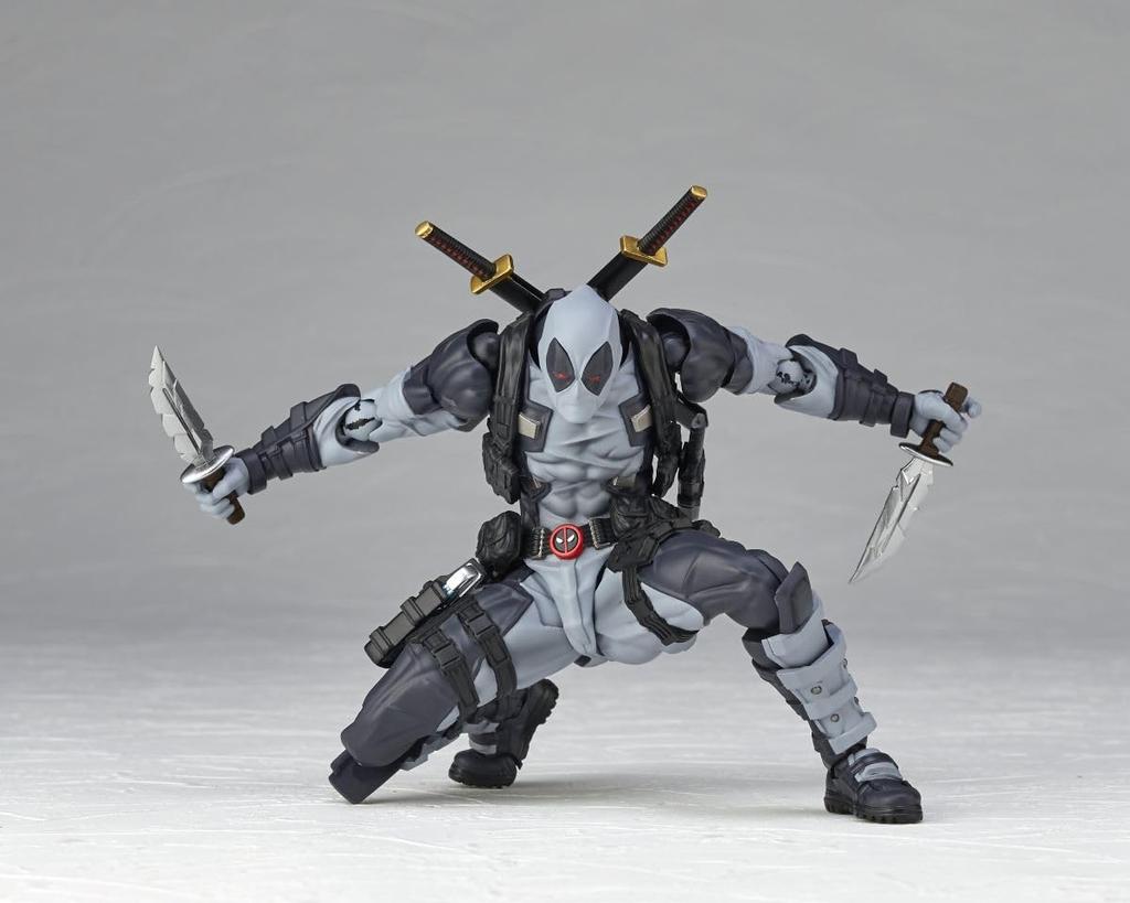 Kaiyodo Revoltech Amazing Yamaguchi Deadpool Approximately 170mm PVC ABS Articulated Figure Ver.2.5 X-Force Color, Tall, Non-Scale, & Painted,