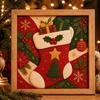Educational 3D Fabric Embroidery DIY Set Christmas Fabric Art Picture  Christmas Party Decor