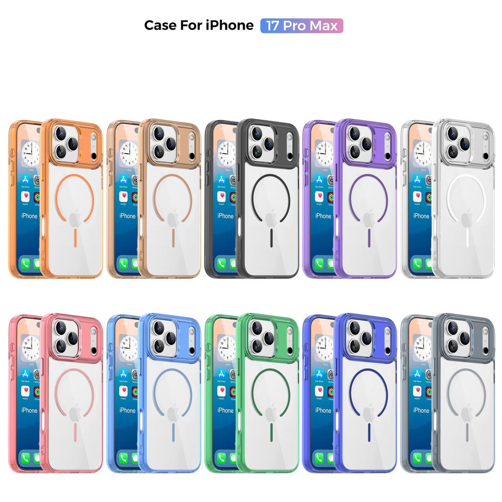 Новый цвет Прозрачный Противоударный Чехол для телефона Magsafe для iPhone 17 17Pro 17 Air 17 Pro Max 16 15 14 13 12 Магнитная Беспроводная Зарядка Чехол