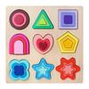 Wooden Geometry Puzzle Board Game Preschool Color Learning Geometric Shape Matching