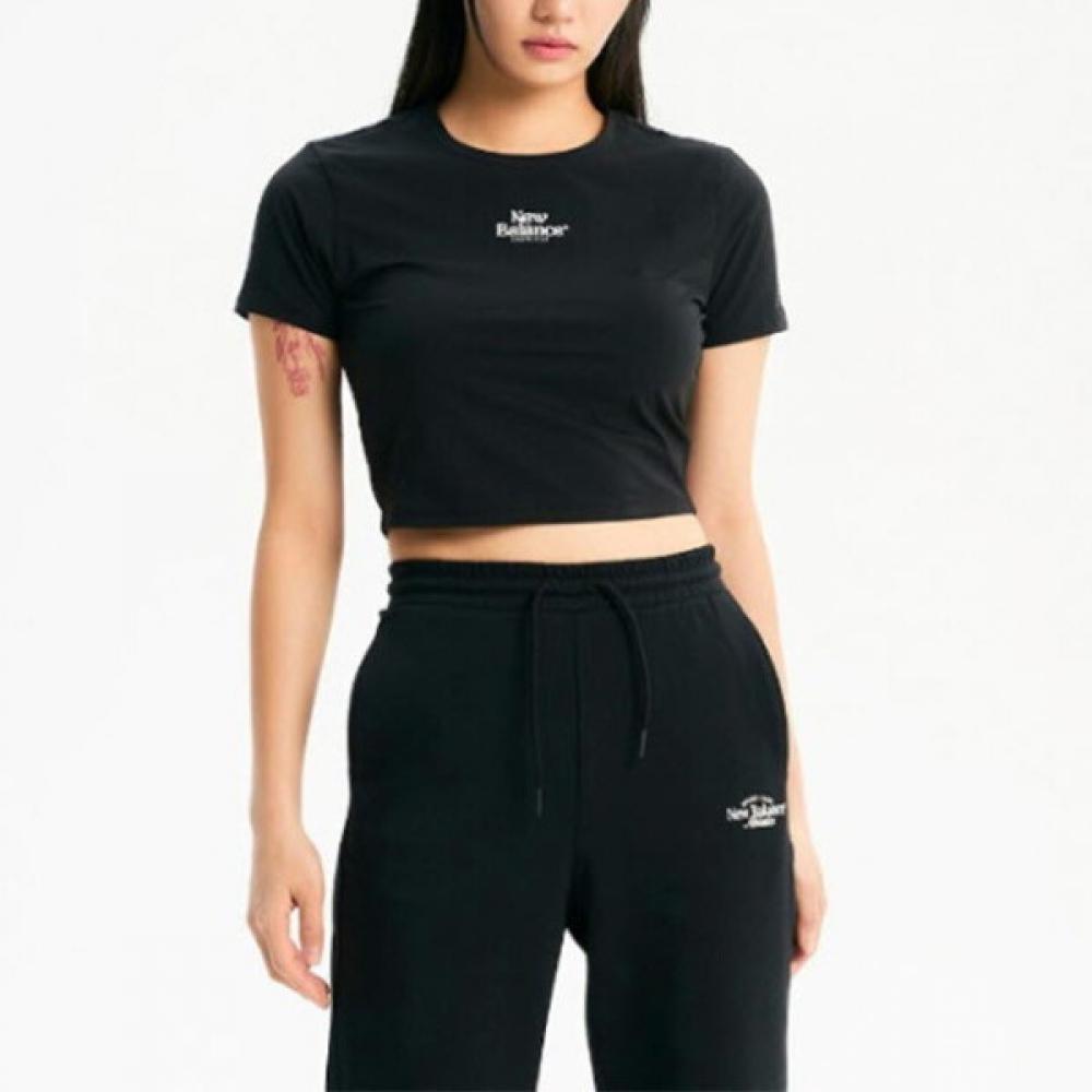 New Balance Tee Kqj Nbnee2w422 19 Women S Semi Crop Tight Short Sleeve Tee Slim
