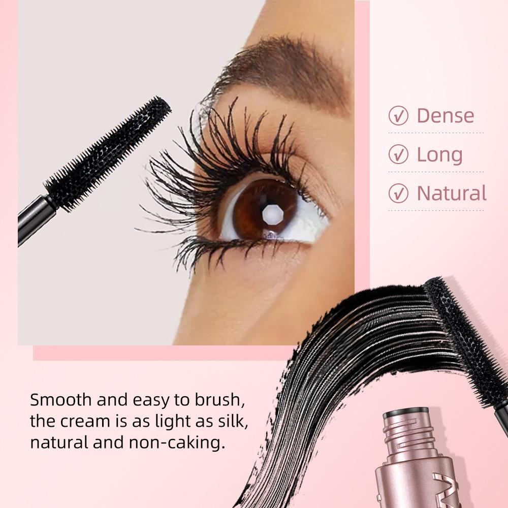 Black Mascara Natural Curl Long and Thick Waterproof and Sweatproof Dazzling Mascara Cosmetic