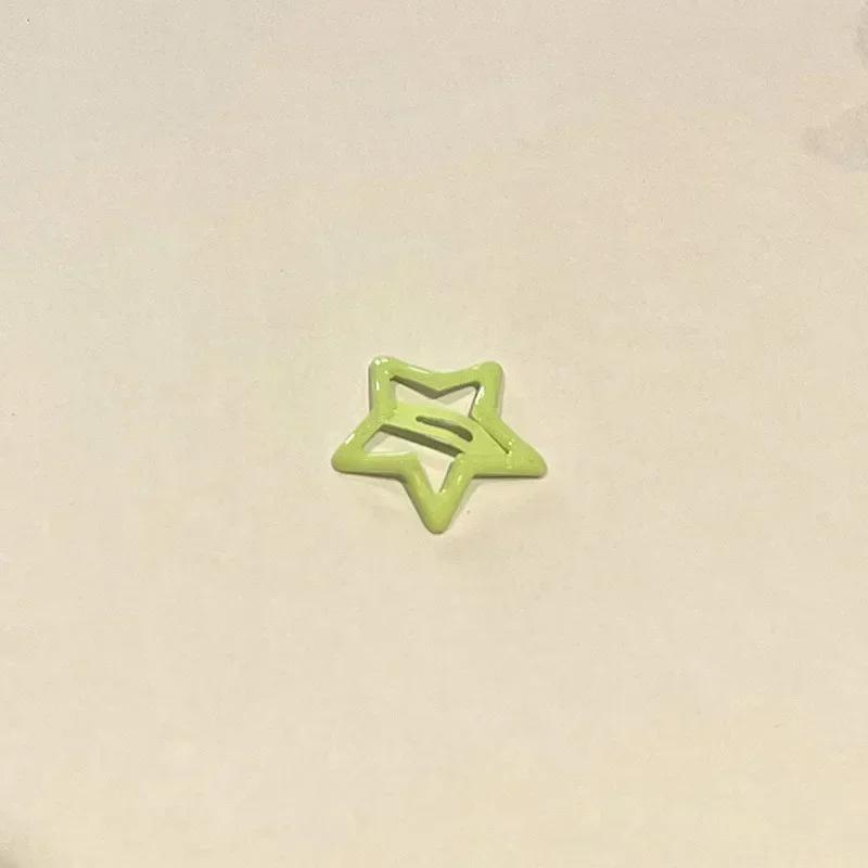 20 шт. красочные заколки для волос в форме звезды BB для девочек Y2K сладкие заколки-звезды для женщин простые металлические защелкивающиеся заколки для волос головные уборы ювелирные аксессуары