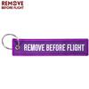 Remove Before Flight 3pcs/set Purple Color Keychain Keyring Piolt Key Holder