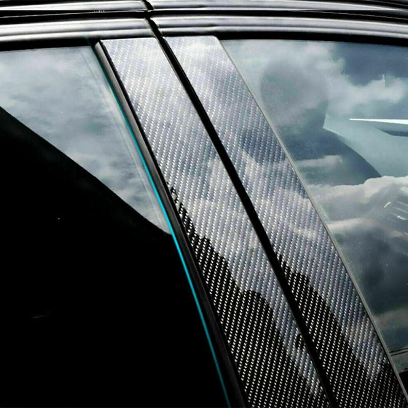 5D наклейка из углеродного волокна с рисунком накладки на оконную стойку для BMW 3 серии E90 2005-2012 гг.
