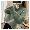 Женский шерстяной свитер Толстый Теплый Вязаный кардиган Свободного кроя Осень Зима Повседневная верхняя одежда
