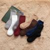 Men's Coral Fleece Mid-Tube Socks - Cozy Home & Sleeping Wear for Autumn/Winter.