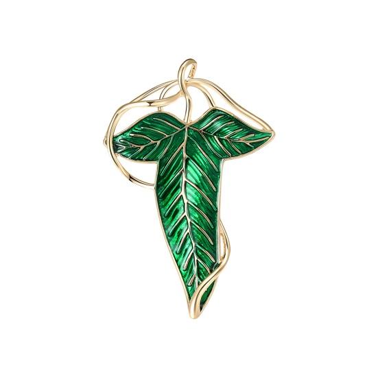 Женская брошь в форме листа, эмаль, капельная заливка маслом, растительный стиль, противоскользящая, полированная, для воротника пальто, сумки, шарфа, шляпы