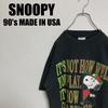 [USED] Made In USA 90s Snoopy T-shirt All Sport Single SNOOPY Made In USA Size 44
