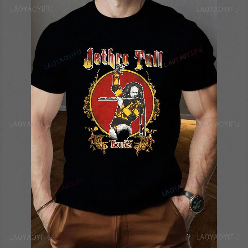 Jethro Tull Shirts Vintage Classics Rock Band Print Tee Cheap Polyester Graphic T Shirts Unisex Summer Short Sleeve Fashion Clothes
