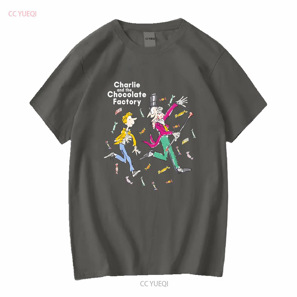 ЧАРЛИ И ШОКОЛАДНАЯ ФАБРИКА Детская футболка с длинным или коротким рукавом винтажная стирка модная удобный топ для повседневной носки