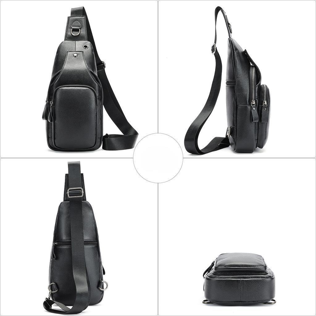Сумка на грудь из натуральной кожи для мужчин, сумка через плечо из коровьей кожи, трендовая сумка через плечо