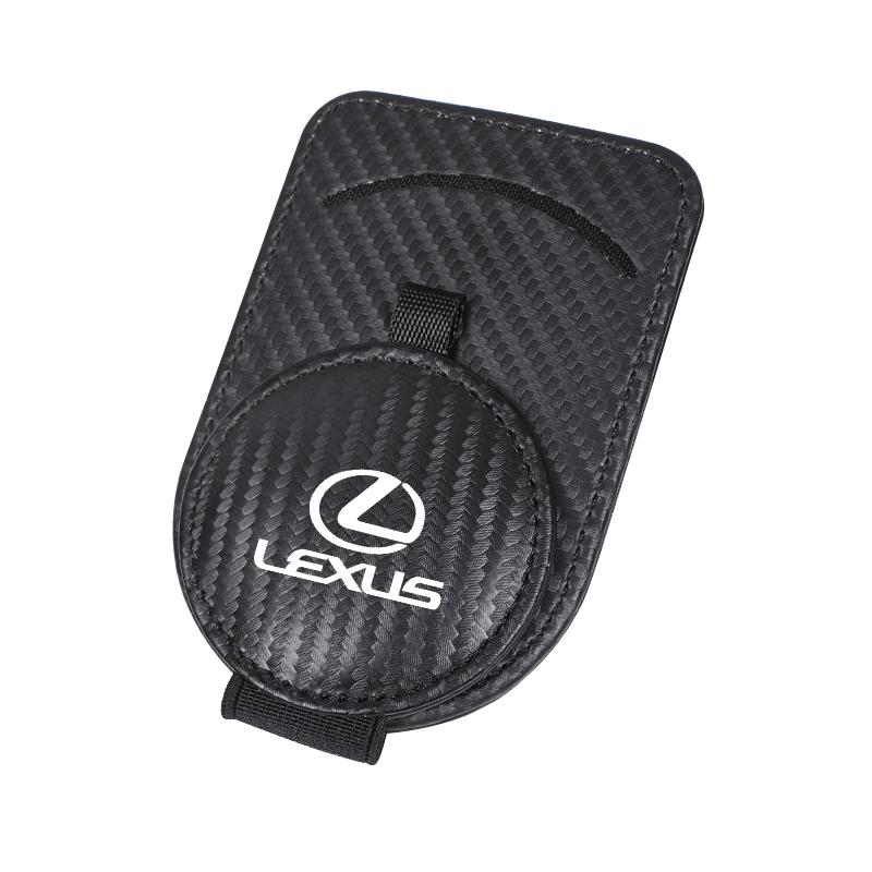 YLK3 Quality Leather Car Glasses Clip ID Card Holder Interior Storage For Lexus F SPORT ES RX NX LS UX LM LX GX LC RZ IS CT GS RC LBX