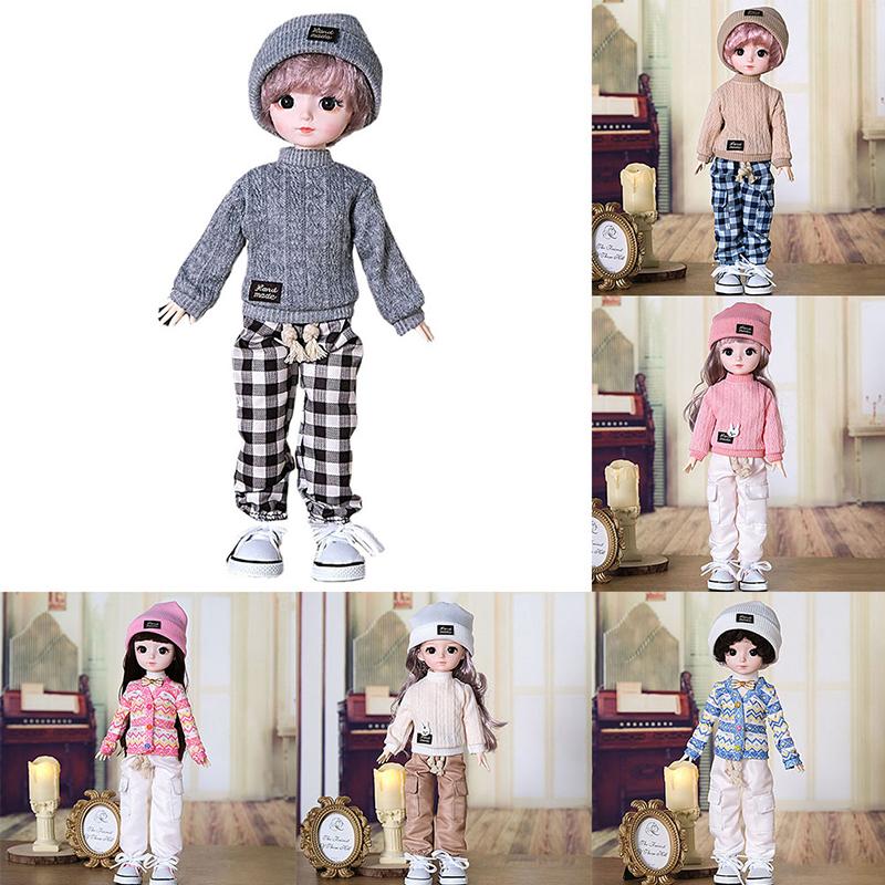 1 комплект, 32 см, костюм для куклы, 1/6, аксессуары для одевания куклы, зимний свитер, брюки