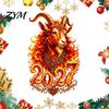 Многоразовые Оконные Украшения Наклейка на Китайский Новый Год, 2027 Год Козы Статические Наклейки, Съемная Электростатическая Пленка для Стекла, Лунный Рождественский Декор для Дома Магазина