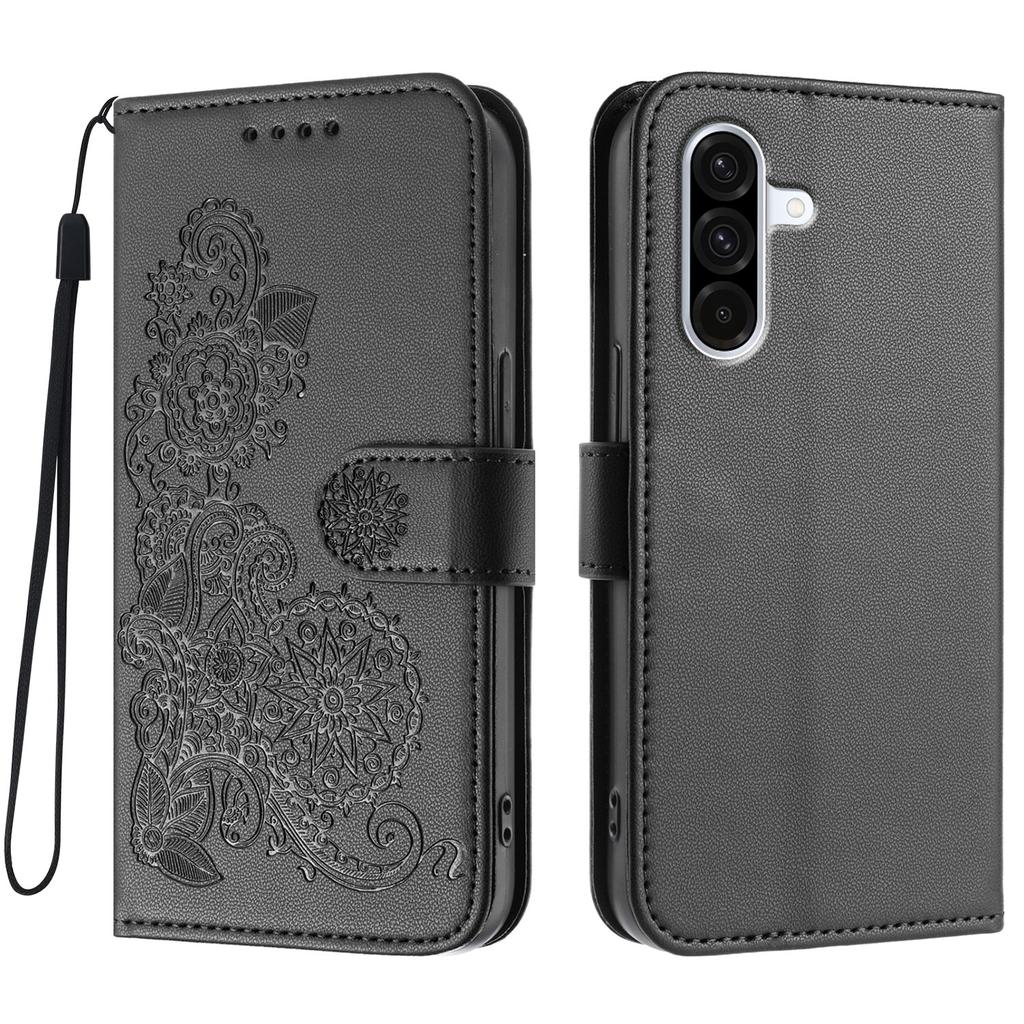 For Samsung Galaxy A36 5G Phone Cases Mandala Flower Leather Wallet Mobile Cover with Strap