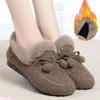 Winter Warm Womens Flat Shoes Indoor Cotton Slippers With Thick Sole Anti-Slip Warm Footwear Soft Bottom Plush Postpartum Shoes
