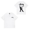 Mens Casual Short Sleeve Cotton T-Shirt With Letter Print Loose Fit Streetwear Style