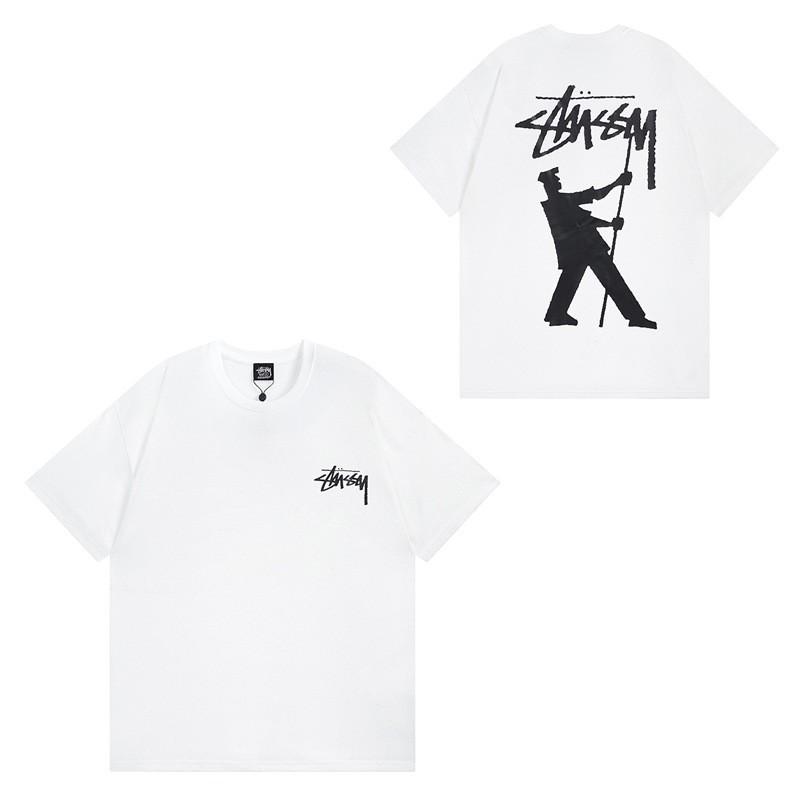 Mens Casual Short Sleeve Cotton T-Shirt With Letter Print Loose Fit Streetwear Style